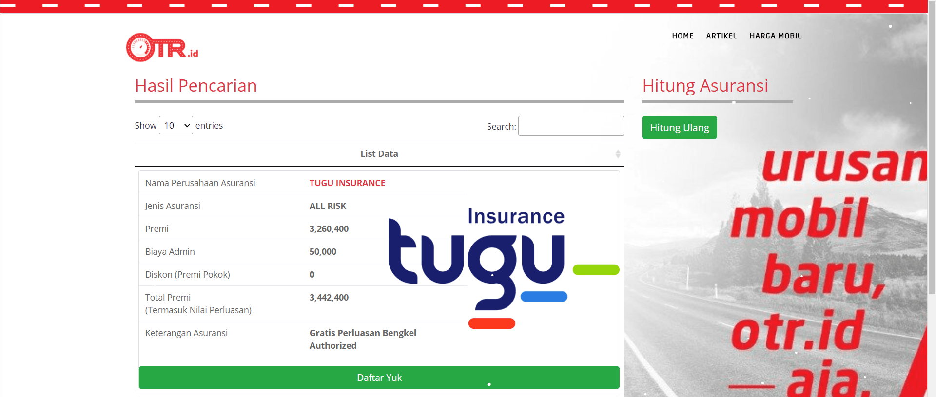 Langkah Mudah & Cepat Miliki Asuransi Mobil dari OTR.id