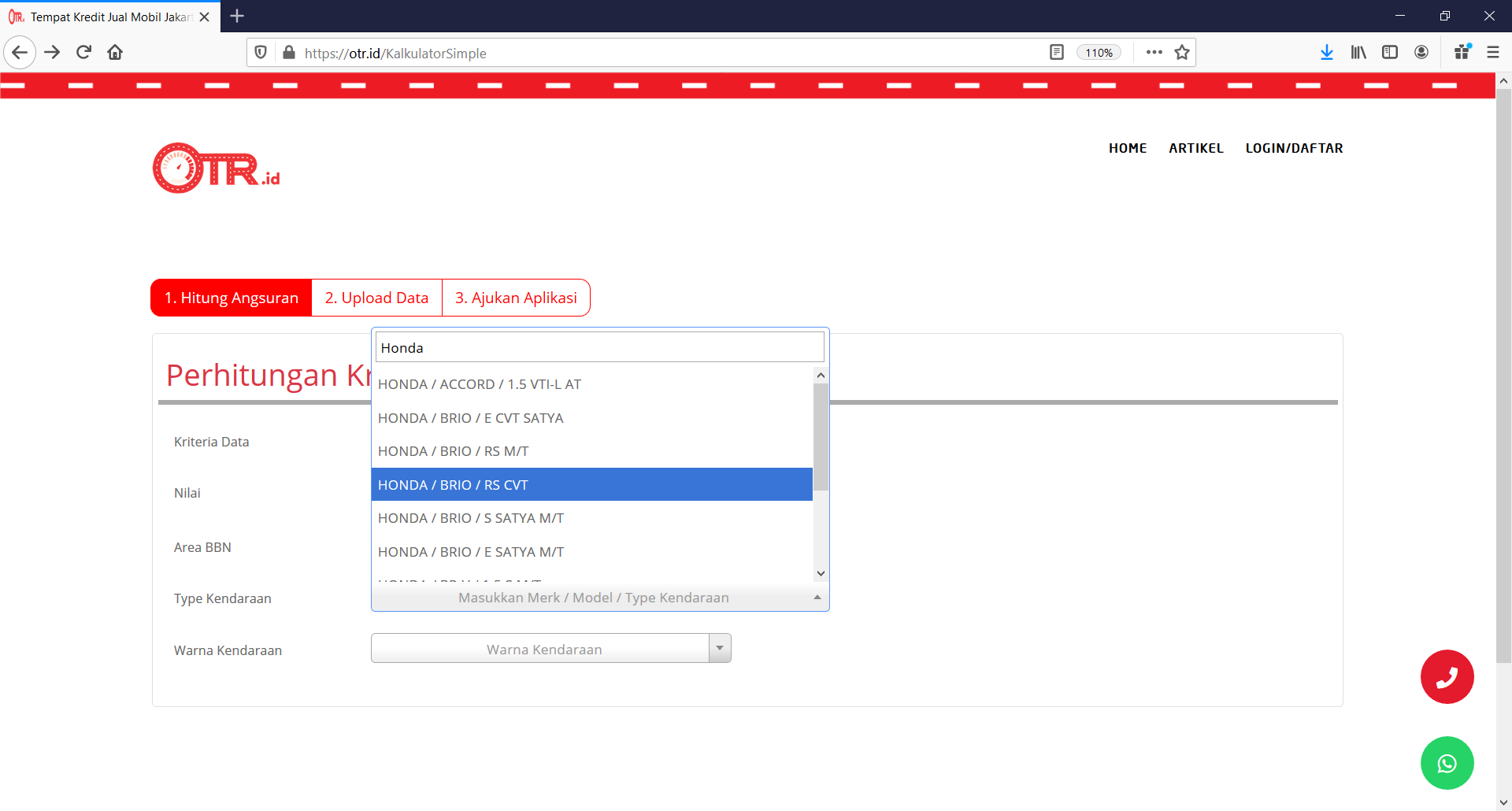 Simulasi Hitungan Kredit Mobil Baru Langsung Dihitungkan Cepat dan Mudah OTR.id