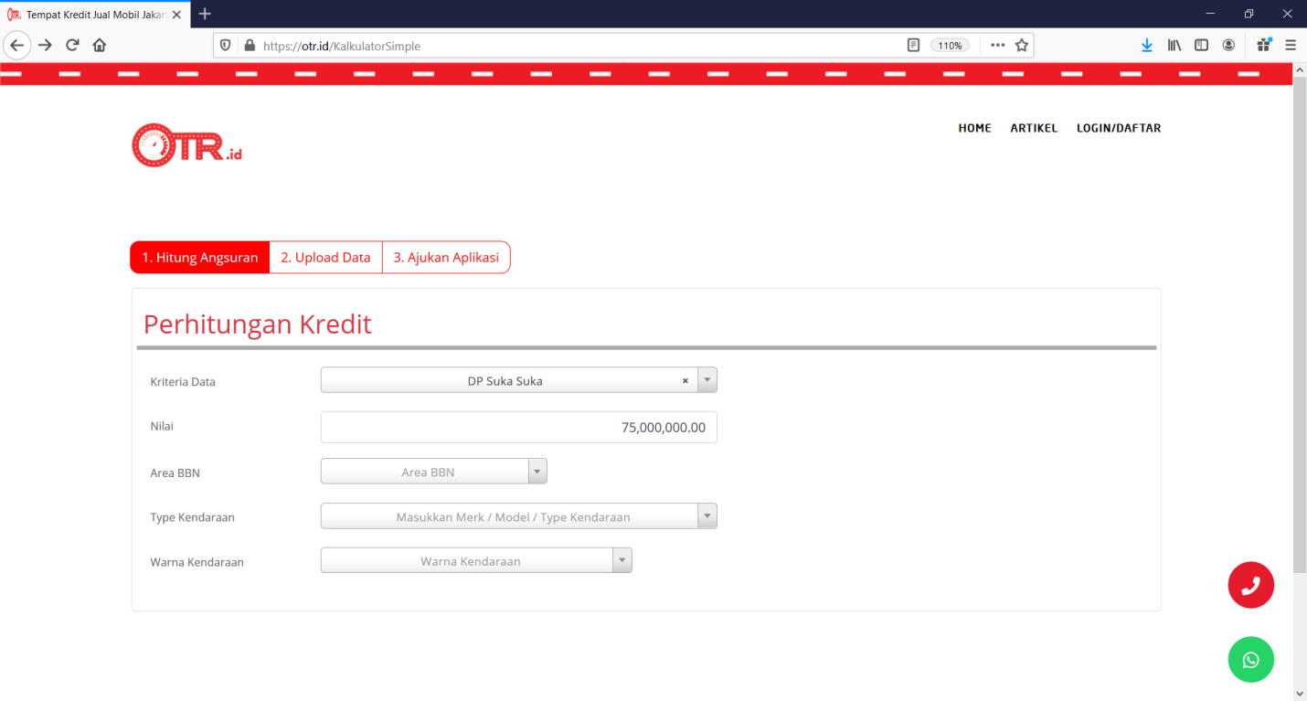 Simulasi Kredit Honda Brio 2020 OTR.id