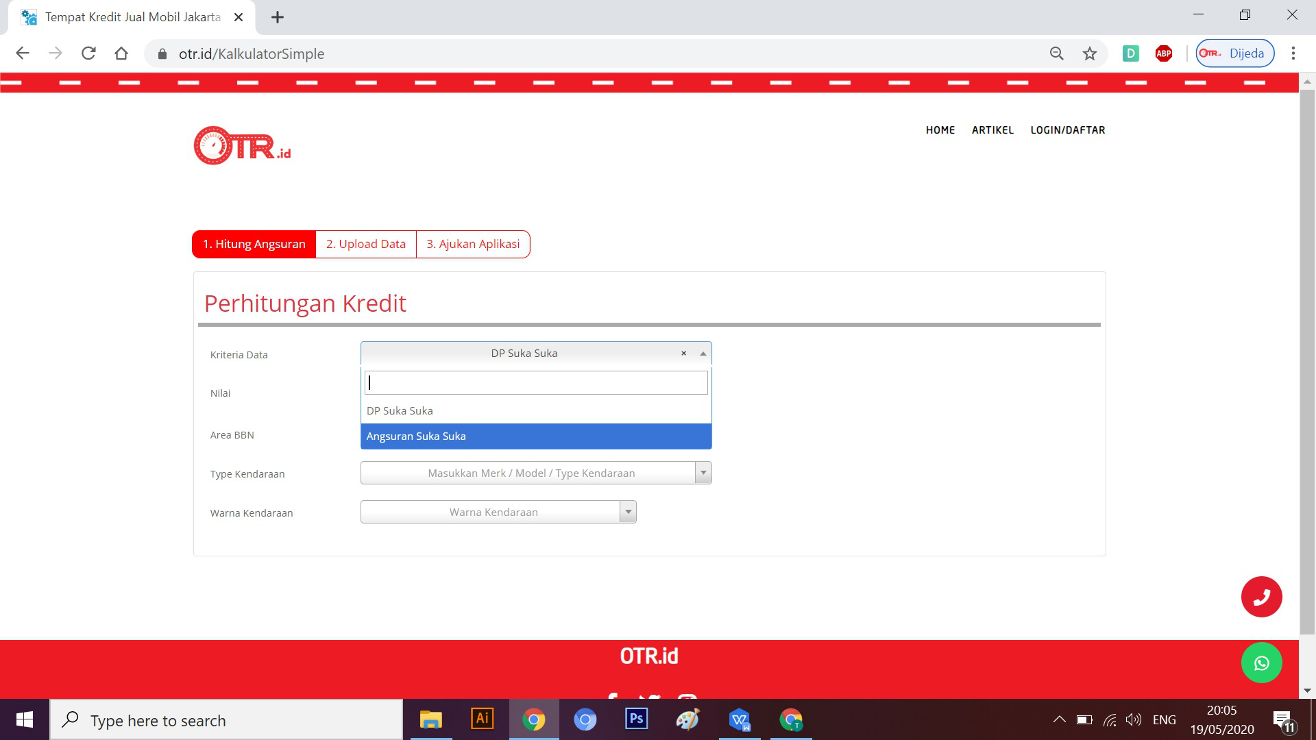 Simulasi Kredit Honda CR-V 2020 OTR.id